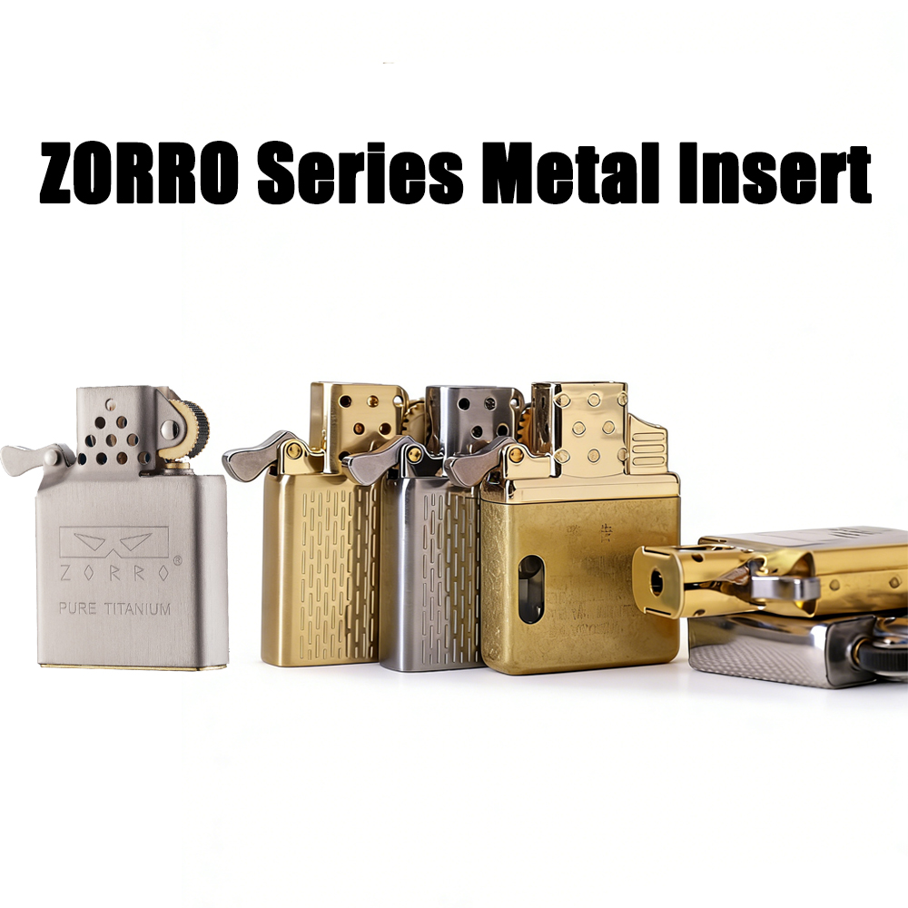 Buy 2 Get 1 Free ZORRO Lighter Insert Flint Wheel Oil Gas Brass